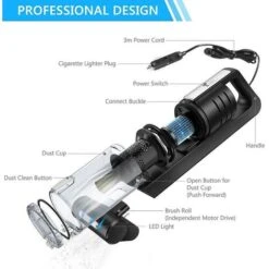 Powerful Car Vacuum Cleaner 5500pa Portable Handheld 100w Wet & Dry Use Rechargeable Home Car Vacuum Cleaner -Home Appliances Store 74691961 4