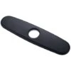 Bathroom Kitchen Tap Deck 10 Matt White Badge Kitchen Plate For 1 Or 3 Holes, 1 Room, Black