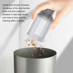 Cordless Car Vacuum Cleaner, Vacuum And Blower 2 In 1 Mini Vacuum Cleaner, Durable Dust Mite Cleaner For Home And Car, Cordless Vacuum And Blower White (Built-in Lithium Battery) -Home Appliances Store 77084450 5