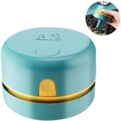 Desktop Vacuum Cleaner Mini USB Adjustable Charging Strong Suction Power Charging Computer Keyboard Cleaning Table Dust Sweeper Crumb Counter Portable Office Kitchen Energy Saving