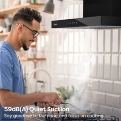 CIARRA 4 Speeds Class A++ 650m3/h Touch Control Chimney Cooker Hood 60cm -CD6102B -Home Appliances Store 80920679 4