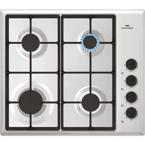 NewWorld 60cm Gas Hob - Stainless Steel - NWG61X - 1 NewWorld 60cm Gas Hob - Stainless Steel - NWG61X -