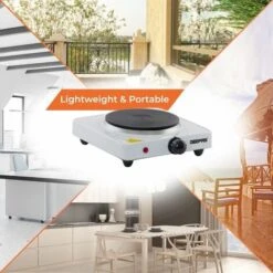 Hot Plate Electric Cooker Single Portable Table Top Kitchen Hob Stove 1000W 8 Hot Plate Electric Cooker Single Portable Table Top Kitchen Hob Stove 1000W -Home Appliances Store 83743768 4