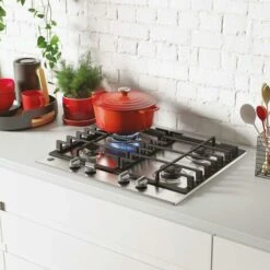 Hoover 60cm 4 Burner Gas Hob In Stainless Steel, Cast Iron Grids - HHG6BRK3X -Home Appliances Store 86105410 3