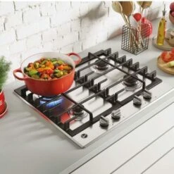 Hoover 60cm 4 Burner Gas Hob In Stainless Steel, Cast Iron Grids - HHG6BRK3X -Home Appliances Store 86105410 4