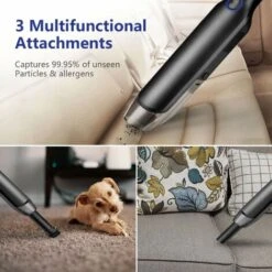 Cordless Car Handheld Vacuum Cleaner - Powerful Portable Vacuum Cleaner Rechargeable Handheld Vacuum Cleaner For Home/Car/Pet Hair Dust Cleaning -Home Appliances Store 86605422 4