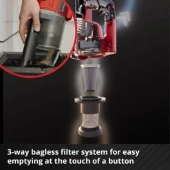 Einhell Power X-Change Cordless Vacuum Cleaner - Triple Filtered Bagless Technology - Lightweight Design - Body Only - TE-SV 18 Li -Home Appliances Store 86734034 3