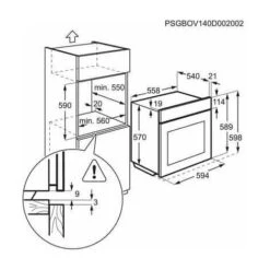 Zanussi Multifunction Single Electric Oven 65L Capacity & LED Display ZOHTC2X2 -Home Appliances Store 86764439 5