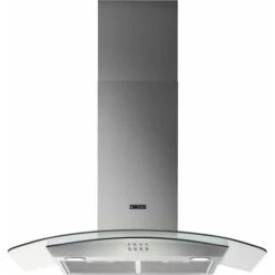 Zanussi ZHC92352X 90cm Chimney Hood With Curved Glass - Stainless Steel