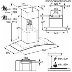 Zanussi ZHC92352X 90cm Chimney Hood With Curved Glass - Stainless Steel -Home Appliances Store 86764627 3