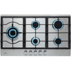 Klarstein Ignito Chef Edition 5 Zones Gas Hob 5 Burners Sabaf Burners Glass Ceramic