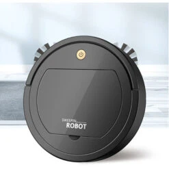 Robot Vacuum Cleaner, Powerful Robot Vacuum Cleaner, Anti-Collection, Anti-Drop, Multiple Mode, For Household/Pet Hair/Dust/Floor Cleaning, Quiet (Black) -Home Appliances Store 88298804 3