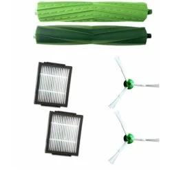 Side Brush Sweeping Robot Accessories For Irobot Roomba I7 E5 E6 I3 Series, 2x Filter + 2x Roller Brush + 2x Side Brush