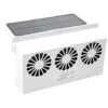 Vehicle Solar Fan, Solar Cooler Exhaust Fan Three Air Outlet Exhaust Fan Rechargeable (White)