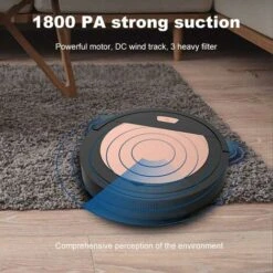 3-in-1 Robot Vacuum Cleaner For The Quiet Home With Powerful Suction Power (1800 Pa), Anti-collision Sensor, USB Sweeper And Mop For Pet Hair, Hard Floors And Carpets -Home Appliances Store 91889904 3