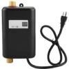 Electric Water Heater,Mini Fast Heating Water Heater Anti-Leakage Protection, IPX4 Splash-Proof Water Heater (Black)