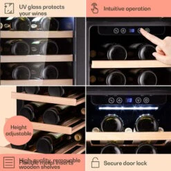 Klarstein Vinovilla 29 Built-In Wine Fridge 81 L / 29 Bottles 1 Zone Glass Door Stainless Steel 9 Klarstein Vinovilla 29 Built-In Wine Fridge 81 L / 29 Bottles 1 Zone Glass Door Stainless Steel -Home Appliances Store 92526667 5