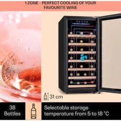 Klarstein Vinamour 54D Wine Refridgerator 2 Zones 148 L 54 Bottles Stainless Steel Front 7 Klarstein Vinamour 54D Wine Refridgerator 2 Zones 148 L 54 Bottles Stainless Steel Front -Home Appliances Store 92862160 3
