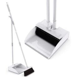 Broom And Dustpan Set, With Magnetic Lock.Broom And Dustpan With Long Handle, 45 Inch Detachable Handle, Used For Cleaning The Kitchen Floor Outside And Inside The House