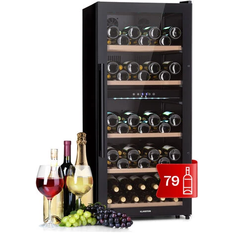 Klarstein Barossa 79 Duo Wine Fridge 79 Bottles 204 Litres 2 Zones 1 Klarstein Barossa 79 Duo Wine Fridge 79 Bottles 204 Litres 2 Zones