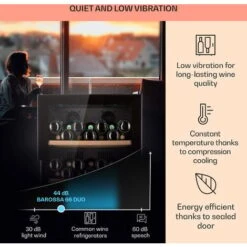 Klarstein Barossa 79 Duo Wine Fridge 79 Bottles 204 Litres 2 Zones 8 Klarstein Barossa 79 Duo Wine Fridge 79 Bottles 204 Litres 2 Zones -Home Appliances Store 93314361 4