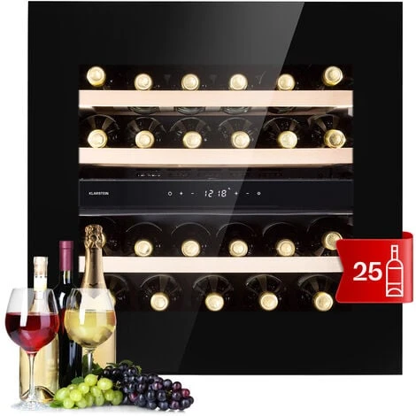 Klarstein Rhône 25 Duo Wine Cooler Compression Cooling 2 Zones 75 Litres / 25 Bottles 1 Klarstein Rhône 25 Duo Wine Cooler Compression Cooling 2 Zones 75 Litres / 25 Bottles