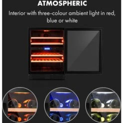 Klarstein Vinovilla 43 Built-In Duo Onyx Edition Wine Fridge 129 Litres 43 Bottles 2 Zones -Home Appliances Store 93825058 3