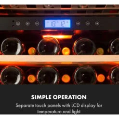 Klarstein Vinovilla 43 Built-In Duo Onyx Edition Wine Fridge 129 Litres 43 Bottles 2 Zones -Home Appliances Store 93825058 4