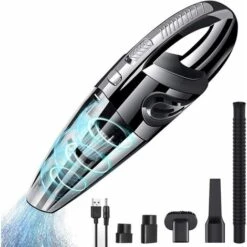 Cordless, Powerful And Portable 120W 2200mAh Handheld Vacuum Cleaner With Wet/Dry Function, Washable HEPA Filter And 5 Rechargeable Nozzles For Home, Table, Office, Car