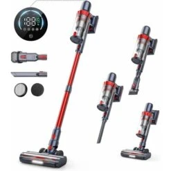 HONITURE Cordless Vacuum Cleaner, 400W 33Kpa Stick Vacuum Cordless With LCD Smart Touchscreen, Max 50mins, 7-Layer Hepa, 6 In 1 Lightweight Hand Held Vacuum For Hardwood Floors,Carpets,Stairs,Pet Hair