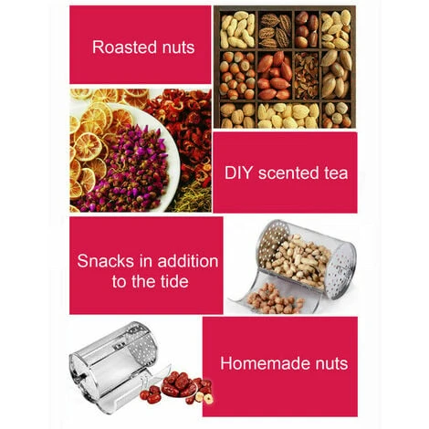 Kitchen Nuts/Peanuts/Chestnuts Baking Stainless Steel Rotating Roast CageElectric Oven Universal Fitting 2314cm 2 Kitchen Nuts/Peanuts/Chestnuts Baking Stainless Steel Rotating Roast CageElectric Oven Universal Fitting 2314cm - Image 2