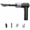 120W/20000Pa Powerful Suction Portable Car Vacuum Cleaner Foldable Cordless Vacuum Cleaner Pet Hair Removal Utility Vacuum Cleaner For Home Office Car Cleaning,Black