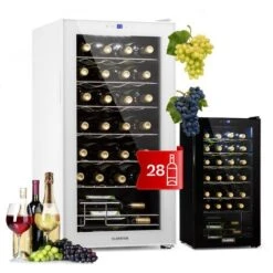 Klarstein Shiraz 28 Uno Wine Fridge 74 Litres 28 Bottles Touch Control Panel 5-18°C