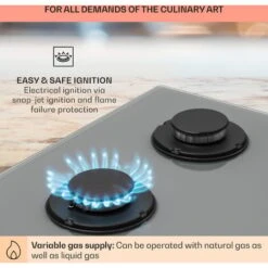 Klarstein Firetale Gas Hob 4-Burner 60 Cm Aluminium Burner Natural Gas/Propane Incl. Hose And Pressure Reducer 9 Klarstein Firetale Gas Hob 4-Burner 60 Cm Aluminium Burner Natural Gas/Propane Incl. Hose And Pressure Reducer -Home Appliances Store 96900302 5