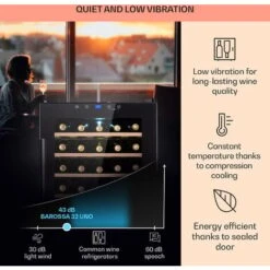 Klarstein Barossa 32 Uno Wine Refrigerator 1 Zone 95 Litres / 36 Bottles Touch Display -Home Appliances Store 97224449 4