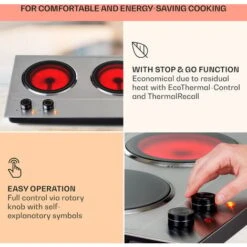 Klarstein Ramsey Double Hob 2400 W 11 Power Levels Glass Ceramic -Home Appliances Store 97224563 4