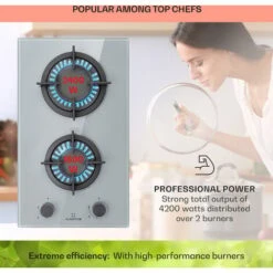 Klarstein Firetale Gas Hob 2-Burner Aluminium Burner Natural Gas/Propane Incl. Hose And Pressure Reducer -Home Appliances Store 97224695 3