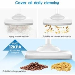 Cordless Bagless Stick Vacuum Cleaner 12000Pa With Front LED Light 6000mAh Battery Autonomy 30 Min Charge 4-5h -Home Appliances Store 97812989 4