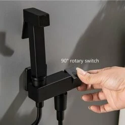 Toilet Spray Kit, Black Brass Hand Held Bidet Sprayer Bidet Sprayer Wall Mounted Toilet Sprayer Complete Kit G1/2 -Home Appliances Store 98027531 3