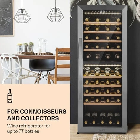 Klarstein Klarstein Vinamour 77 Duo Wine Fridge 191 Litres 5 - 20 °C 2 Cooling Zones 2 Klarstein Klarstein Vinamour 77 Duo Wine Fridge 191 Litres 5 - 20 °C 2 Cooling Zones - Image 2