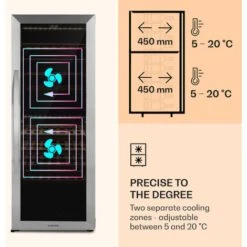 Klarstein Klarstein Vinamour 77 Duo Wine Fridge 191 Litres 5 - 20 °C 2 Cooling Zones 8 Klarstein Klarstein Vinamour 77 Duo Wine Fridge 191 Litres 5 - 20 °C 2 Cooling Zones -Home Appliances Store 98518474 4