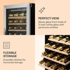 Klarstein Klarstein Vinamour 77 Duo Wine Fridge 191 Litres 5 - 20 °C 2 Cooling Zones 9 Klarstein Klarstein Vinamour 77 Duo Wine Fridge 191 Litres 5 - 20 °C 2 Cooling Zones -Home Appliances Store 98518474 5